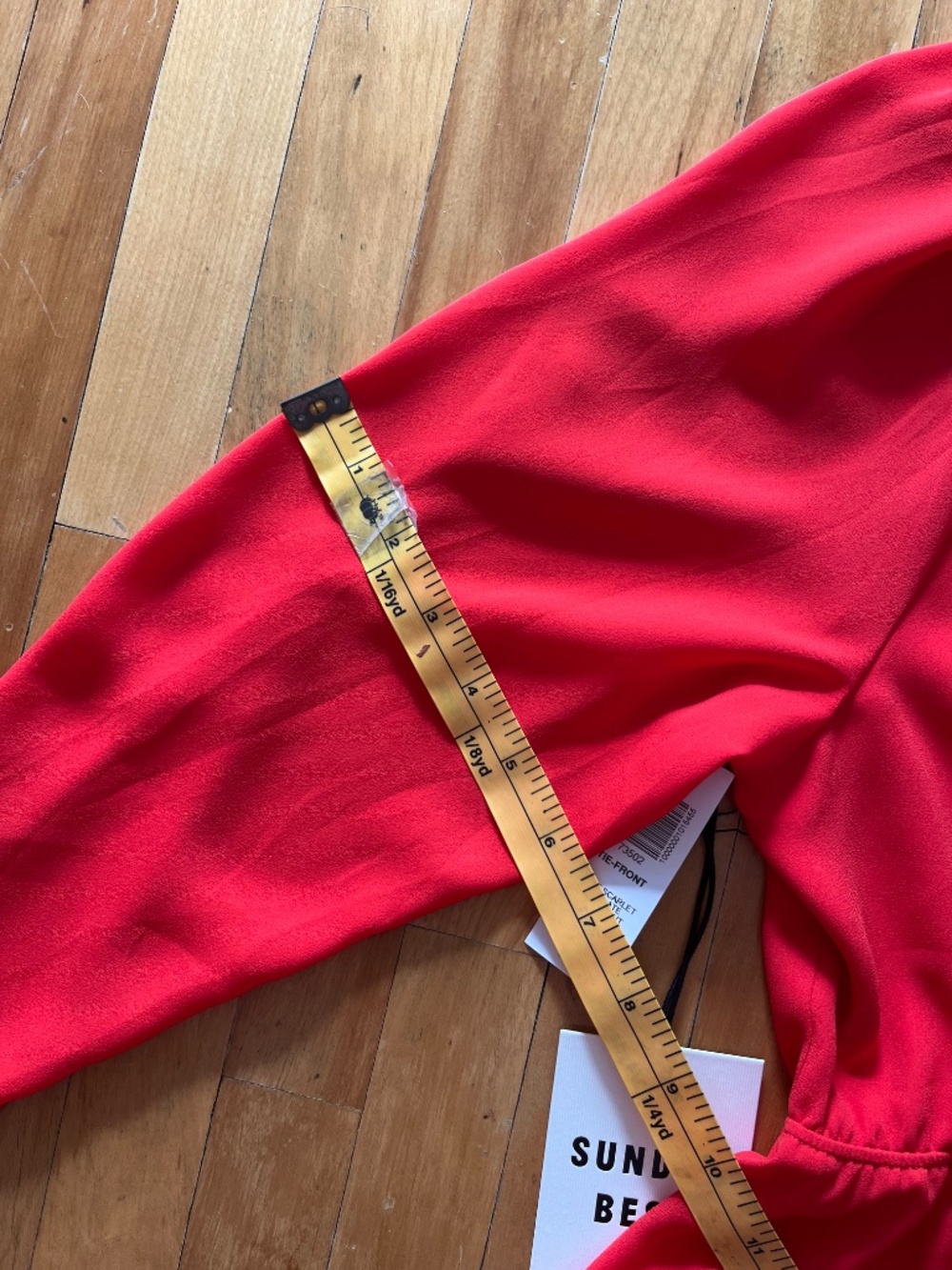 NWT Aritzia plunge top with tie in warm red - Large - Sunday Best - Picture 9 of 9